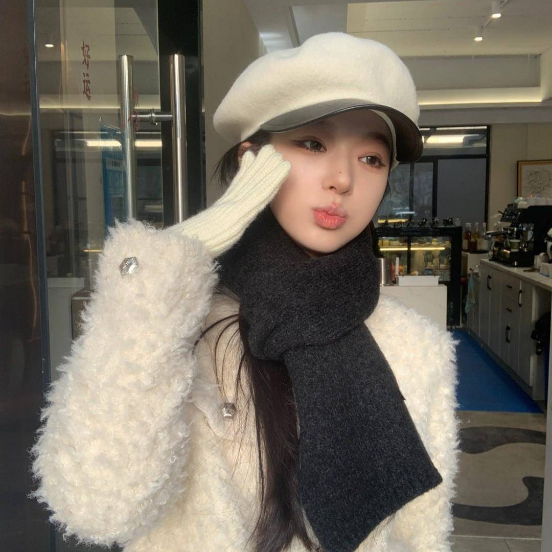 皮帽檐八角帽子女秋冬季呢短檐鸭舌帽百搭报童帽潮1013u