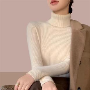 内搭针织衫 配大衣 堆堆领打1221k1 加厚高领毛衣新款 秋冬女打底衫