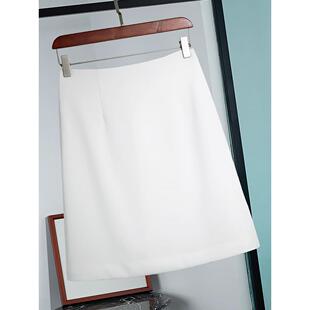 西裙气质0317r 简约A字裙子大码 2026春夏白色半身裙女职业新款 时尚