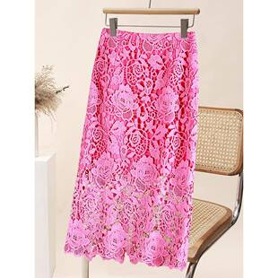 a字裙春夏裙子显瘦包0317r 半裙长款 蕾丝半身裙女大码 长裙2026新款