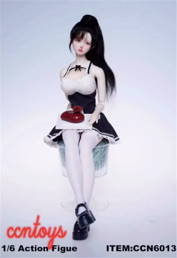 现货 1/6 CCN6013 性感 女仆装女佣服套装套 适合包胶女素体