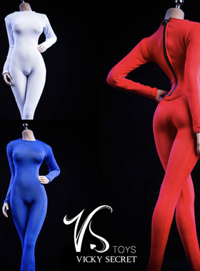 现货  VSTOYS 19XG37 长袖连体紧身衣 1/6 打底衣 适合包胶女素体