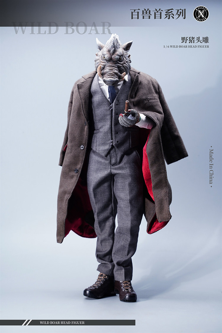 现货1/6MS2203野猪头雕
