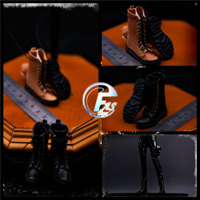 现货 fastoys 1/6 fa-18-11 女兵人女子特工队潮流皮靴 皮鞋