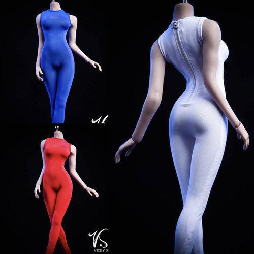 现货 VSTOYS 19XG38 无袖连体紧身衣  1/6 打底衣 适合包胶女素体