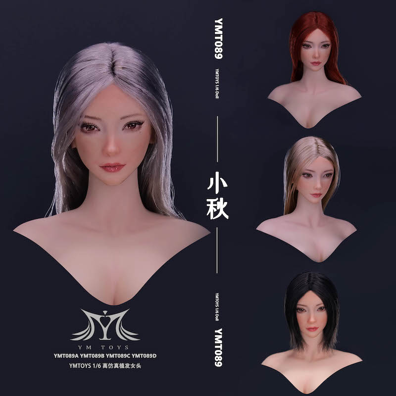 YMTOYS头雕女兵人偶包胶女素1/6