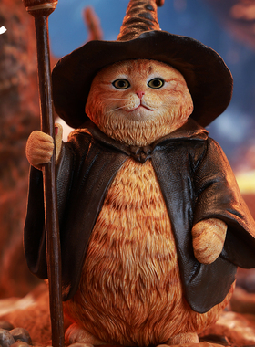 现货 JXK 巫师猫 JXK-CS02 静态动物模型 手办 适配12寸 可动兵人