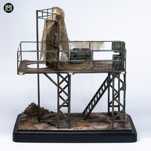 接单 MMMTOYS 1/12 荒野前沿哨台 M2622 场景地台适配6寸可动兵人