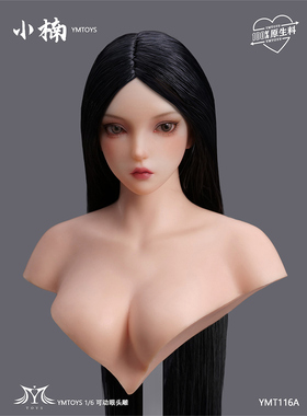 接单 YMTOYS 1/6 可动眼亚洲女头雕 小楠 YMT116 搭配PH包胶素体