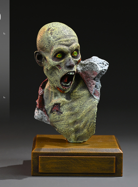 现货 MMMTOYS 1/6 丧尸胸像 M2336 男兵人人偶 男头雕展示支架