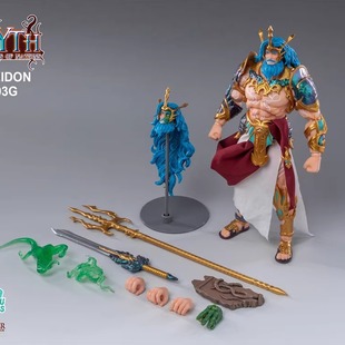 现货 晨风模玩 1/12 万国众神系列海皇波塞冬 M03G可动兵人偶模型
