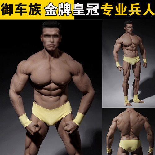 现货Phicen TBLeague M34无头钢骨肌肉型健美身材 阿诺包胶男素体