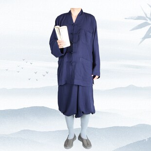 善之缘僧服棉麻丝短褂男女比丘尼夏季薄款透气吸汗不皱僧衣服小褂