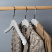 实木衣架灰白色衣架子服装 店挂衣架裤 架木质定制防滑木衣撑刻logo