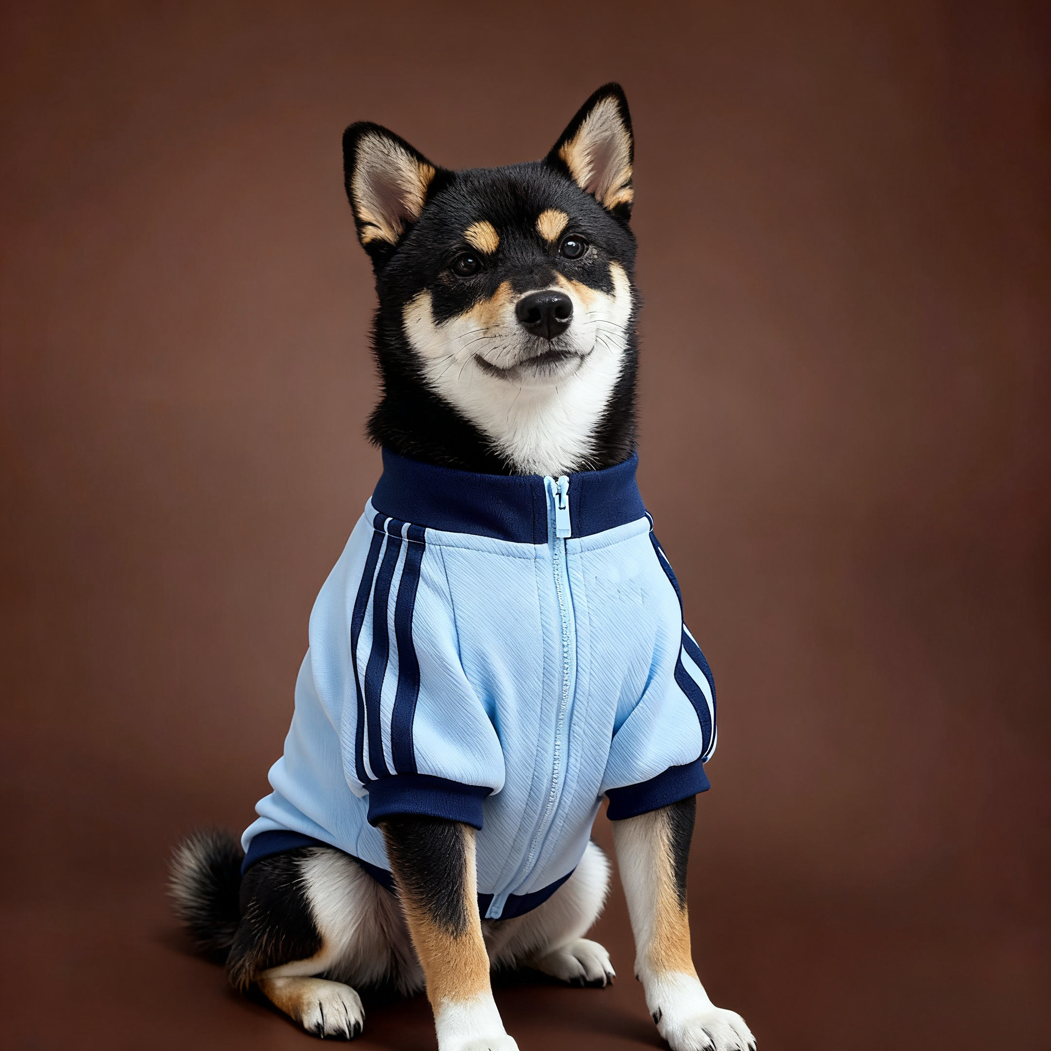 宠物中小型犬秋冬保暖外套针织拉链狗狗猫咪衣服防虫防掉毛