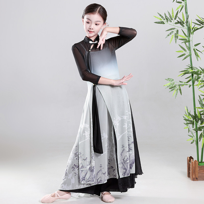 女童旗袍古典舞演出服图片