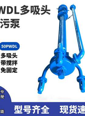 多吸头排污泵50PWDL65PWDL80PWDL污水泵清淤排污泵三吸头防淤泵