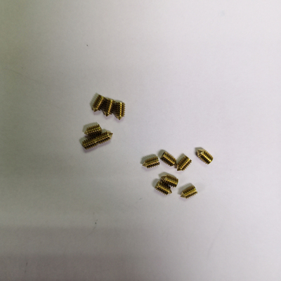 一字尖尾黄铜无头紧定螺钉