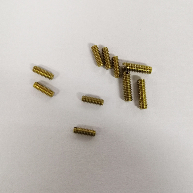 M1.6M2黄铜一字紧定机米螺丝紧固