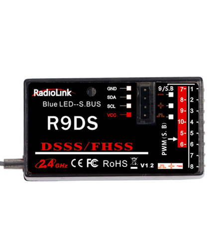 乐迪 9通道 2.4GHz接收器R9D R9DS接收机 AT9 AT10专用接收机