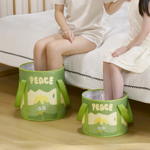 泡脚桶便携式家用泡脚袋袋子过小腿加高深桶泡脚盆保温宿舍可折叠