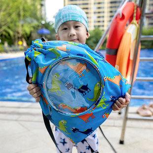 游泳包干湿分离泳衣收纳防水包沙滩包儿童游泳必备健身装 备双肩包