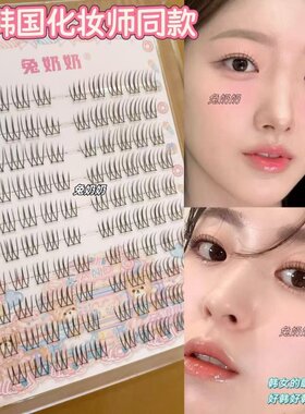 兔奶奶X18韩女同款爱豆睫毛上镜根根分明仙子毛分段自然仿真假