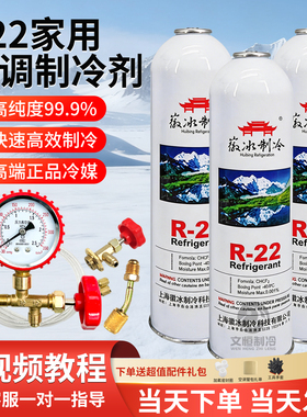 r22制冷剂家用空调加氟工具套装空调雪种自己加410氟利昂冷媒药水