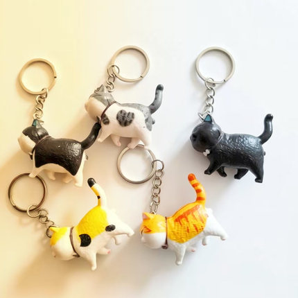 创意立体卡通猫咪钥匙扣挂件可爱小礼品韩版日系黄肥猫包包挂件女