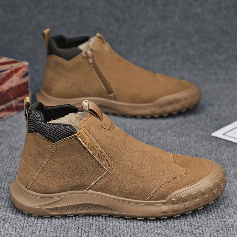 男鞋春季2025新款加绒加厚男士棉鞋百搭鞋子男防滑一脚蹬劳保鞋男,流行男鞋,工装鞋,淘宝优惠券,粉丝福利购,淘宝优惠卷