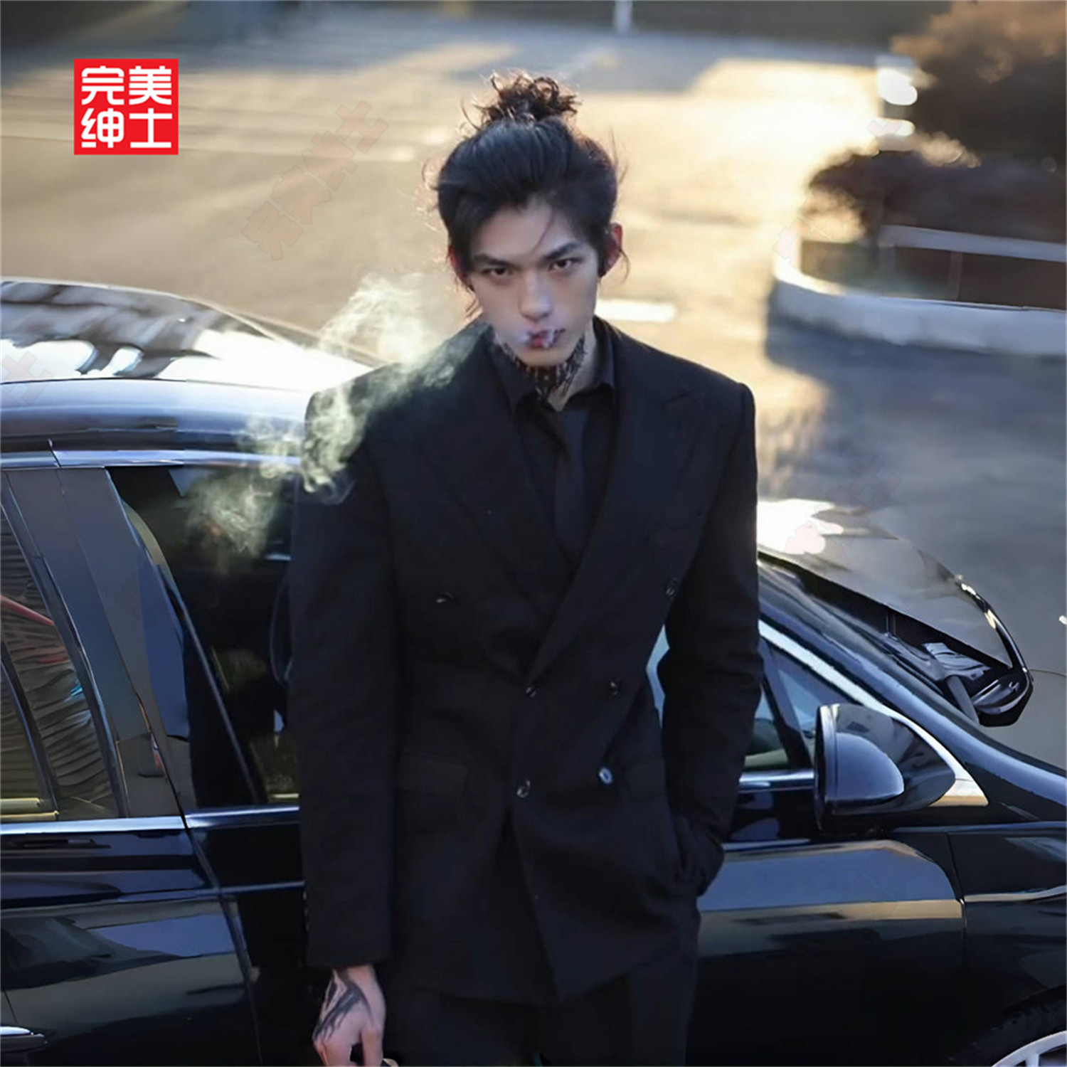 双排扣戗驳领西装男款高级感胖子穿大码结婚礼服男士西服套装高档