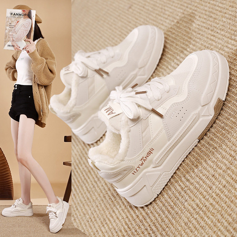 2025新款冬季女鞋百搭休闲运动棉鞋潮加绒保暖小白鞋女ZY1620-1,女鞋,帆布鞋,淘宝优惠券,粉丝福利购,淘宝优惠卷