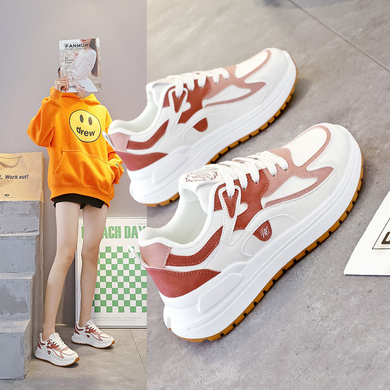 小白运动鞋女款2025年新款春季百搭女鞋软底学生阿甘跑步鞋K6902