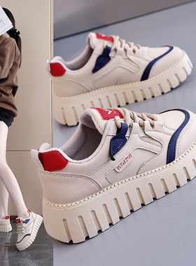 爆款百搭小白鞋女春秋季阿甘鞋2025新款板鞋休闲运动鞋子女H2538
