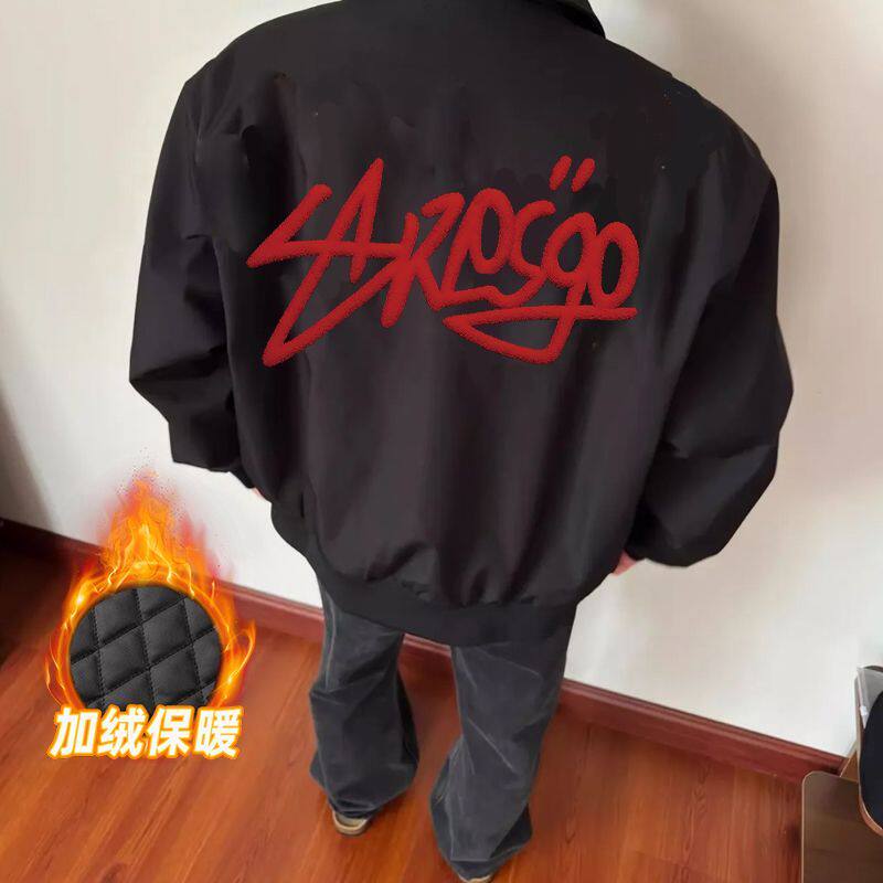 新款冬季2025男女外套潮牌高街棒球服韩版飞行员复古美式加厚夹克