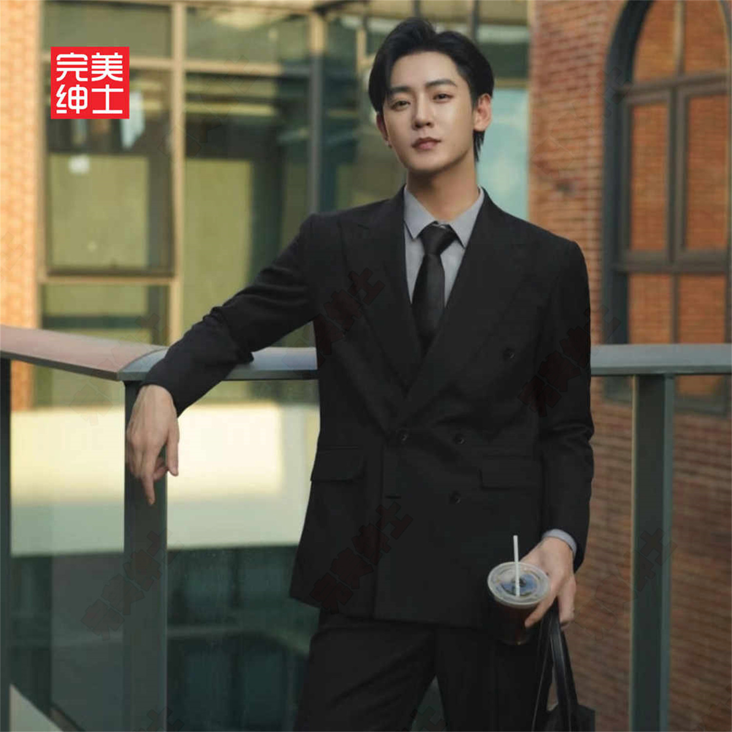 双排扣戗驳领西装男款高级感胖子穿大码结婚礼服男士西服套装高档