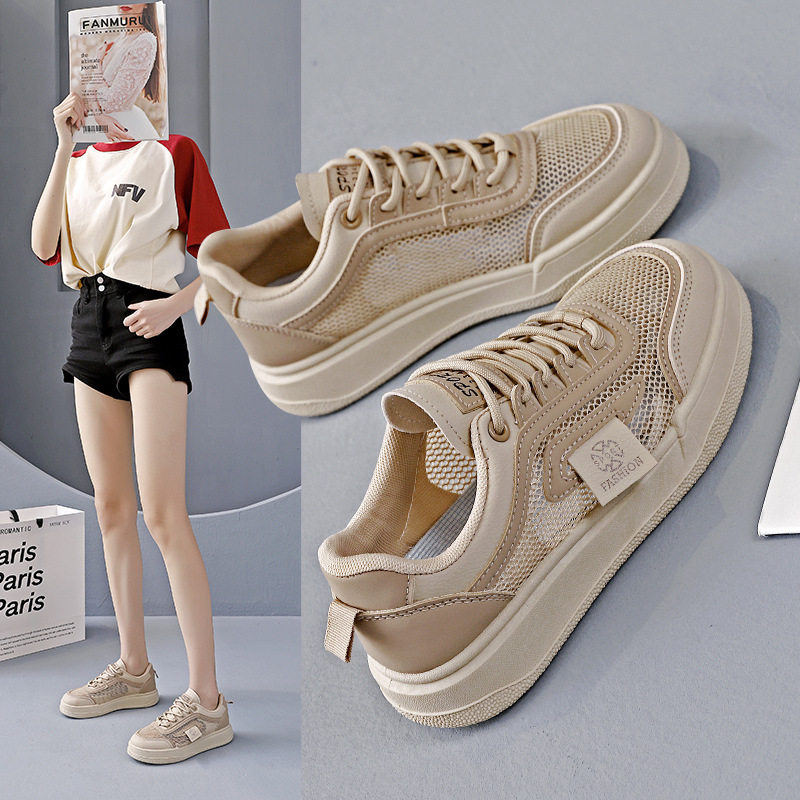 女鞋夏款网鞋女透气薄款孕妇运动鞋镂空单网不累脚小白板鞋5212