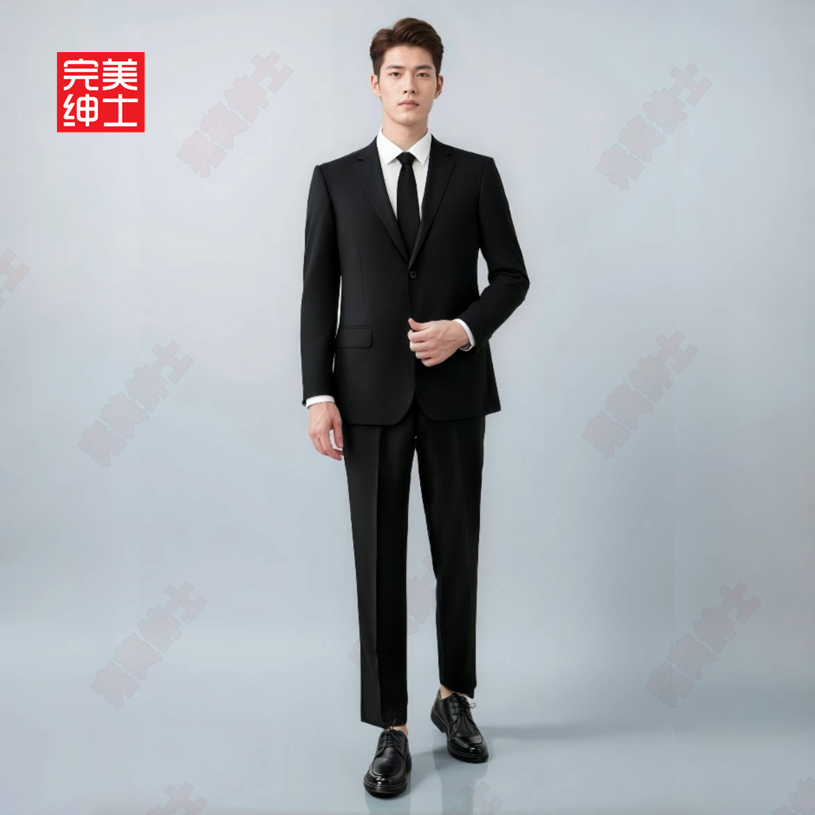 升级款西装男士商务正装职业装外套休闲大码春秋款韩版修身西服男