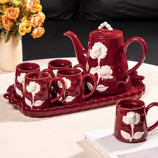 法式水具茶具套装订婚结婚礼物送新娘乔迁新居家用客厅泡茶壶茶杯