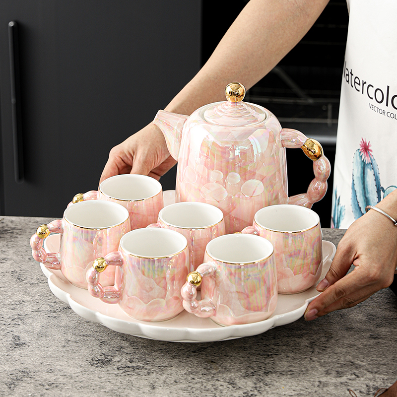 轻奢水具茶具套装茶杯茶壶水杯水壶杯子乔迁之喜结婚送礼礼盒陶瓷