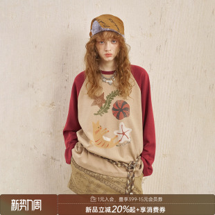 DIDDIMODA漂浮小猫T 半裙 金币猫咪T恤