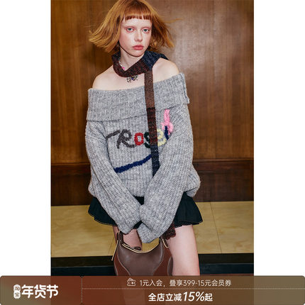 DIDDIMODA 针织两件套/一字肩毛衣/长裙