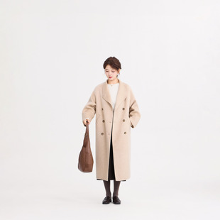 REST HEART 2025秋冬新品 立领骆驼绒高级感双面羊毛大衣