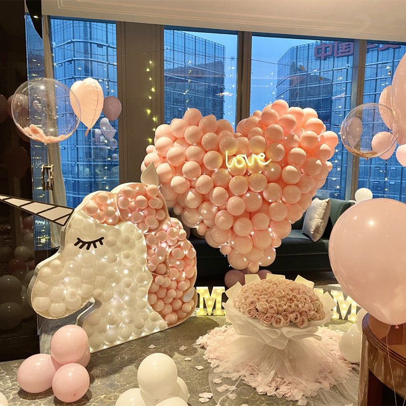 氦飘乐生日上门布置气球定制