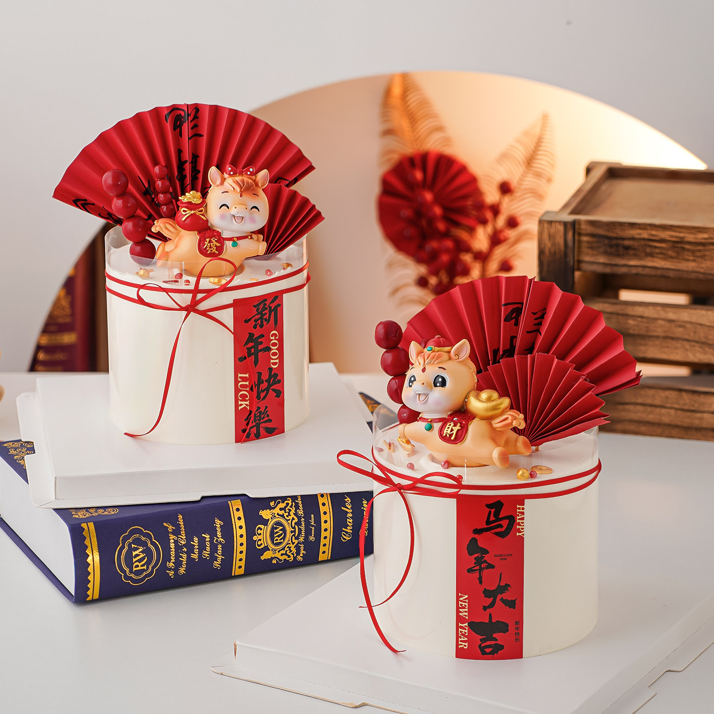 新年快乐马年大吉贴纸蛋糕装饰发财小马跨年中式折扇烘焙摆件插件,节庆用品/礼品,节日装扮用品,淘宝优惠券,粉丝福利购,淘宝优惠卷