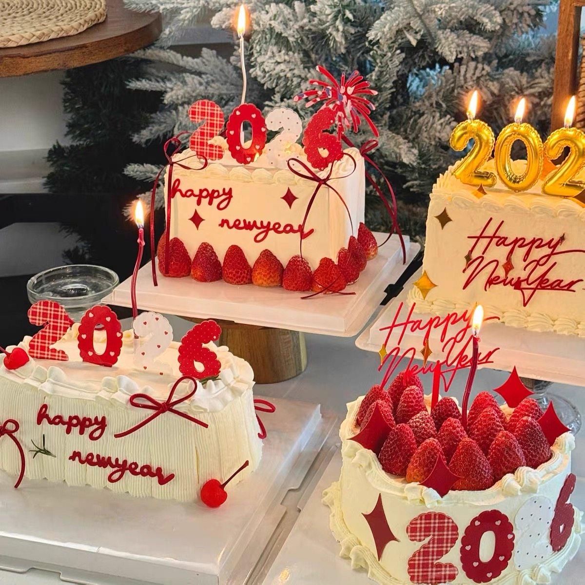 2026新年除夕红色星星亚克力蛋糕装饰元旦跨年夜数字蜡烛烘焙装扮,节庆用品/礼品,节日装扮用品,淘宝优惠券,粉丝福利购,淘宝优惠卷