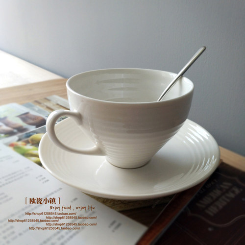 美国订单手作咖啡杯白色