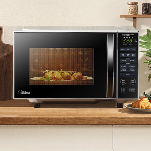 美的变频微波炉触摸解冻平板式