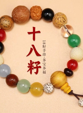 杭州十八籽手串十八子多宝星月
