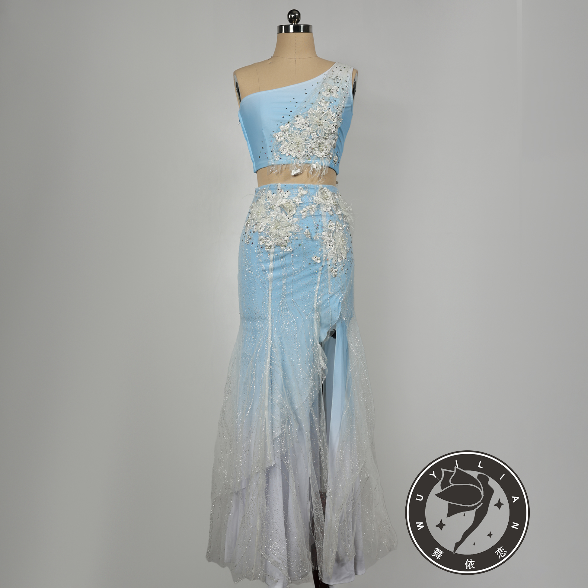 云南傣族舞蹈服定制练习表演舞裙